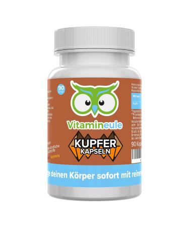 Copper capsules - 4 mg - high -dose - quality from Germany - copper gluconate without artificial additives - vegan - laboratory test - small capsules instead of tablets - High bioavailability - VitamineULE