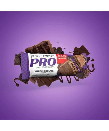 BNRG Power Crunch Triple Chocolate Protein Energy Bars - 12 Pack (2.0 oz Each) | High-Protein Snacks - Buy Online on GoSupps.com