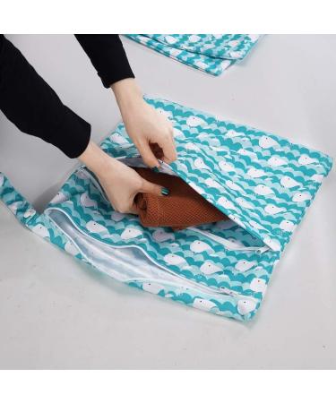 Ceekii Wet Dry Diaper Bags - 3 Pack Reusable Waterproof Travel Pockets for Baby - Perfect for Beach Pool & Gym - Blue - Buy Online on GoSupps.com