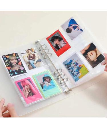 K-Pop Photo Card Binder Book with 25 Pcs Inner Sleeves - Clear Album for A5 Photocards | Korean Pop Photo Card Holder with Letter Sticker - 1 Set - Buy Online on GoSupps.com