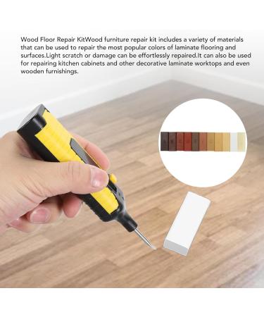 Floor Repair Wax Kit - Fix Scratches Cracks & Holes in Wood Floors | 11 Color Hard Wax Filler for Cabinets & Doors - Buy Online on GoSupps.com