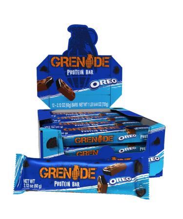 Grenade OREO Milk Chocolate High Protein Bar 20g Protein and 1 g Sugar per Snack Bar 12 Count 2.1 oz Bars