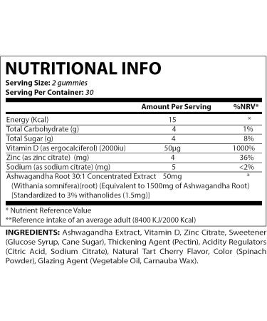 Vitamatic Ashwagandha Gummies 1500mg - 60 Gummies  - Buy Online on GoSupps.com