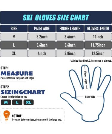 Jogoo Winter Snow Gloves for Men Women Outdoor Ski Gloves 3M Thinsulate Waterproof&Windproof Touchscreen Cold Weather Gloves Large - Buy Online on GoSupps.com