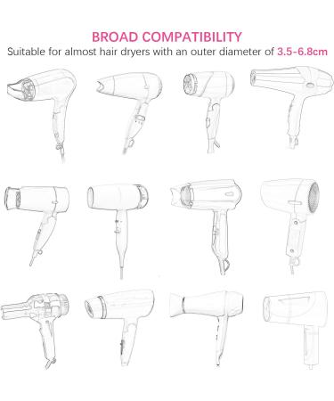 FaHaner Universal Hair Diffuser for Blow Dryer | Professional D-1.38 inch to 2.68 inch Diffuser for Curly, Straight, Wavy Hair | Includes Free Scalp Massage Comb - Buy Online on GoSupps.com