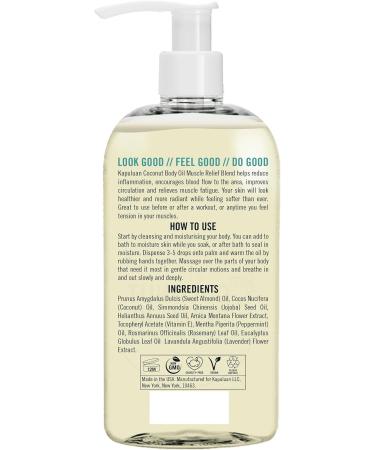 Massage Body Oil for Muscle Relief - Arnica Peppermint & Rosemary | 8oz Pain Relief & Full Body Massage - Buy Online on GoSupps.com