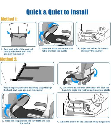 Kids Airplane Footrest Toddler Travel Bed Airplane Foot Hammock for Baby with Anti-Slip Design Airplane Seat Extender for Kids Portable Airplane Travel Accessories Aircot for Plane Kid (Black) - Buy Online on GoSupps.com