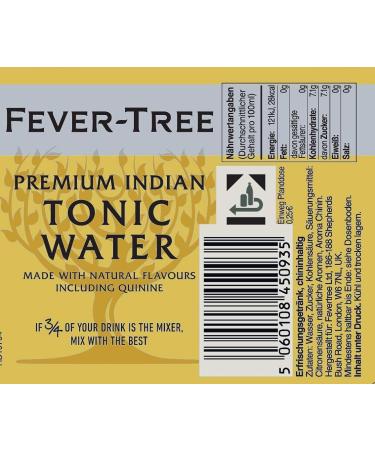 Fever-Tree Indian Tonic Water - 24 Cans (150 ml Each) | Premium Mixer for Gin & Cocktails - International Shipping Available - Buy Online on GoSupps.com