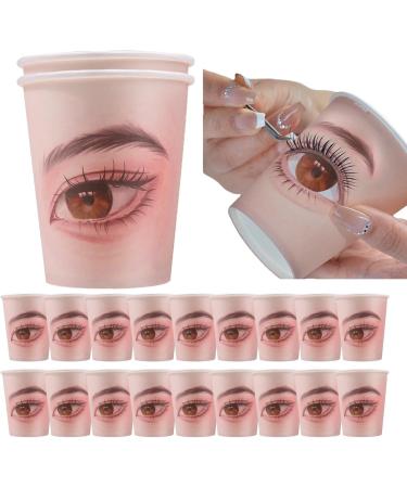 Eyelash Training Aids - Extension Lash Makeup Paper Cup | 20x Eyelash Training Paper Cup for Adults Makeup Artist Eyelash Beautician - Buy Online on GoSupps.com