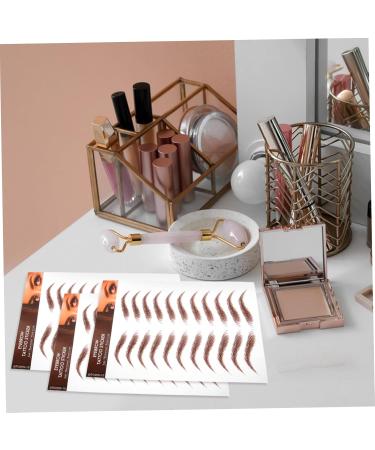 WOONEKY 5 Sheets Eyebrow Stickers Simulation Eyebrow Authentic Eyebrow Fake Eyebrows Eyebrow Waterproof - Buy Online on GoSupps.com