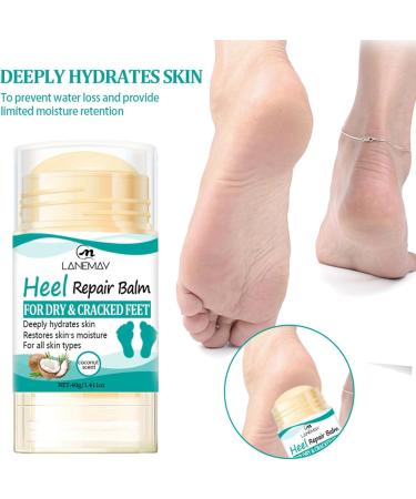 Heel Repair Balm for Dry Cracked Feet with Coconut Oil Foot Exfoliating Moisturizing Cream Skin Care for Women Men and Women 40g - Buy Online on GoSupps.com