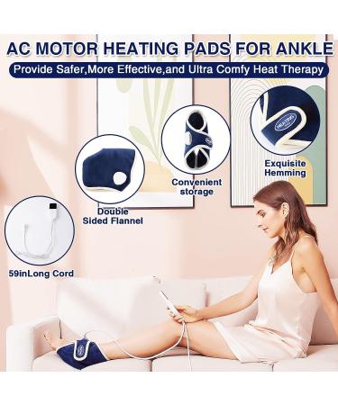 ALDIOUS Electric Heating Pad for Feet and Ankle - Fast-Heating, Ergonomic Wrap with Auto Shut Off and Adjustable Heat Settings - Buy Online on GoSupps.com