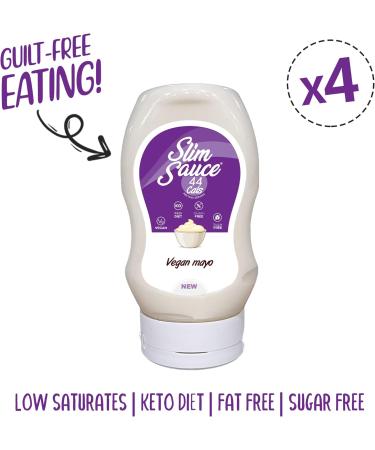 Eat Water Slim Mayo Sauce - Sugar Free Suitable for Vegans Free from Artificial Flavours Sauce with Sweetener | Keto Diet Sauce (300ml) Pack of 4 Vegan Mayo Pack of 4 - Buy Online on GoSupps.com