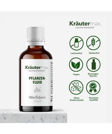 Buy Herbal Maximum Hawthorn Drops - High-Dose Vegan Alternative to Capsules | 50ml - Herbal Max Original Recipe - Buy Online on GoSupps.com