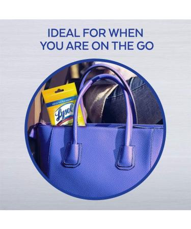 Lysol Disinfecting Wipes to-Go Pack, Lemon Scent, 15 ct - Pack of 2 - Buy Online on GoSupps.com