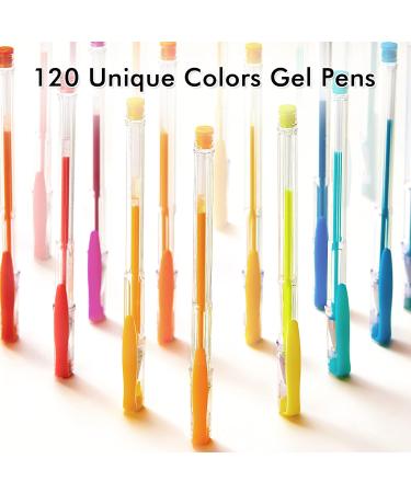 Shuttle Art 120 Unique Colors Gel Pen Set for Adult Coloring Books - Non-Duplicate Art Markers - Buy Online on GoSupps.com