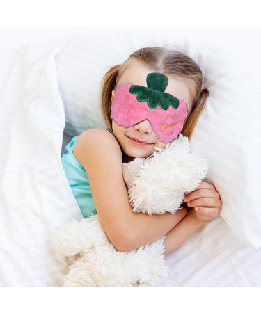 Ulife Mall 3D Strawberry Sleep Mask | Funny Soft Cartoon Eye Mask for Kids & Adults | Plush Silk Eyeliner for Travel & Parties - Buy Online on GoSupps.com