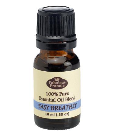 Fabulous Frannie Easy Breathzy Made with 100% Pure Essential Oils Perfect Blend of Eucalyptus Cajeput and Peppermint 10ml