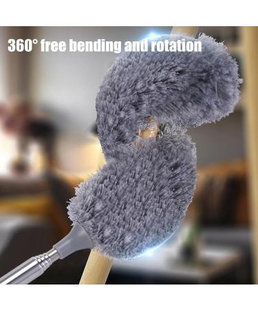 Besreey Telescoping Duster - Retractable Dust Brush Cleaner - Flexible Spider Web Brush Reusable Fiber Duster Ergonomic Cleaning Tool for Furniture Car Cobweb Grey - Buy Online on GoSupps.com