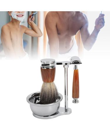 Men's Shaving Brush Set | Professional Safety Grooming Kit | Beard Brush Trimmer Soap Stand & Bowl | Vintage Style - Buy Online on GoSupps.com