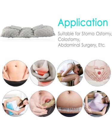 Stoma Security Belt Cushion - Protective Covers for Ileostomy & Urostomy Bags | Minky Dot Gray | Ideal for Men & Women - Buy Online on GoSupps.com