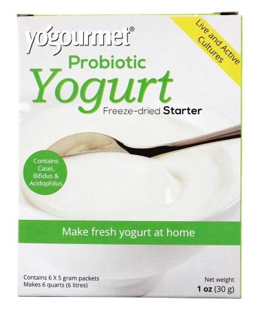 Yogourmet Probiotic Yogurt Freeze-Dried Starter 6 Packets 5 g Each