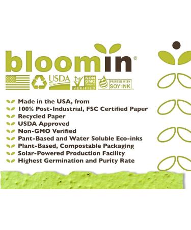 Earth Shapes Seed Paper Packs - Blue Green - 25 Shapes - Bloomin - Buy Online on GoSupps.com