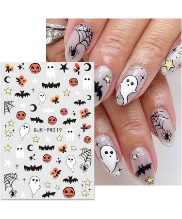 JMEOWIO 9 Sheets Halloween Nail Art Stickers Decals Self-Adhesive Cute Ghost Dog Pumpkin Nail Supplies Nail Art Design Decoration Accessories - Buy Online on GoSupps.com