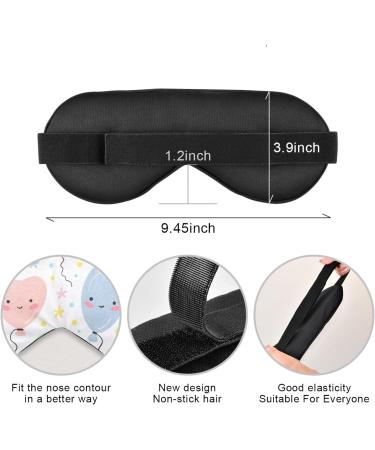 Haskirky Light Blocking Eye Mask for Deep Sleep | Adjustable Breathable Design for Men and Women | Ideal for Travel, Yoga, Meditation | Cute Balloon Pattern - Buy Online on GoSupps.com