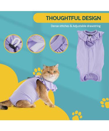 Avont Katzenbody: Recovery Suit for Cats - Post-Op Castration & Spay Leak Protection for Abdominal Wounds - Medium Lilac - Buy Online on GoSupps.com
