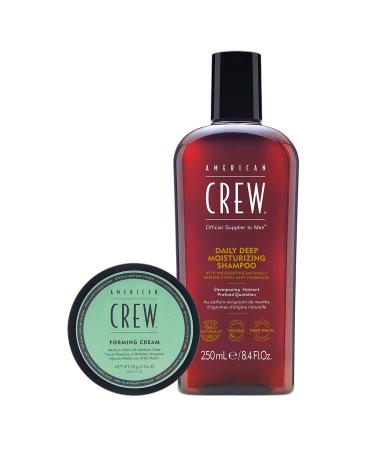 American Crew Men's Gift Set Hair Forming Cream and Daily Deep Moisturizing Shampoo