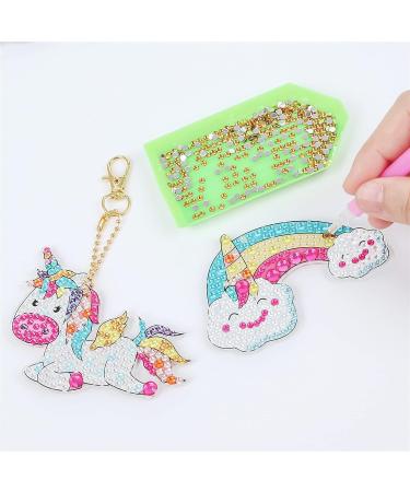 Urlax Arts and Crafts Kit for Kids Ages 8-12 - DIY Gem Keychains & 5D Diamond Painting Set - 6 Pcs Gem Painting Kits for Girls - Gift Ideas for Ages 5-12 - Buy Online on GoSupps.com