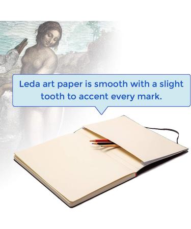 Leda Art Supply A5 Sketchbook - Lay Flat Softcover Sketch Book for Kids/Adults - 160 Pages - Ideal for Ink, Watercolor, Pen, Pencils - Medium Size - Buy Online on GoSupps.com