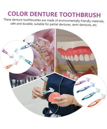 Minkissy 24 STK Toothbrush & Denture Cleaner Set - Prothesis Cleaning Brush for Adults | Best Household Cleaning Tools for Dentures & Prosthesis - Buy Online on GoSupps.com