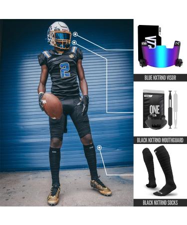 Nxtrnd One Football Mouth Guard for Youth & Adults - Black | Dual Straps, Braces Compatible - Buy Online on GoSupps.com