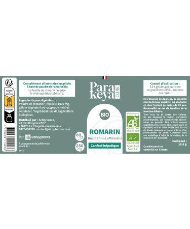 Romarin Bio | Soutien H patique & Biliaire | Compl ment Alimentaire D tox Foie & Confort Digestion | Cure Naturelle Drainage des Toxines | 60 G lules 60 unit s (Lot de 1) - Buy Online on GoSupps.com