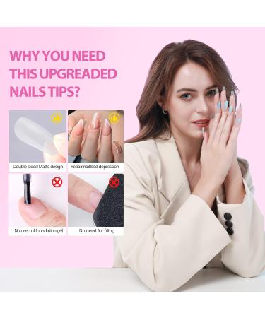 Saviland Soft Nail Gel Tips - 480PCS Short Coffin Full Cover Matte False Nail Tips for DIY Nail Art & Extensions - Perfect Valentine Gift - Buy Online on GoSupps.com
