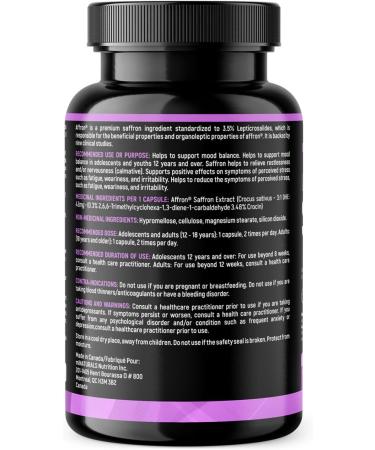 Saffron Supplements | 120 Capsules/Pills by miNATURALS | 100% Pure Saffron Extract | Supports Mood Balance for Men Women and Adolescents | Backed by 9 Clinical Studies | Patented Ingredient | Affron - Buy Online on GoSupps.com