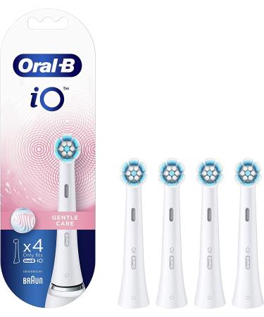 Oral-B iO Gentle Care Electric Toothbrush Head - Pack of 4 | Twisted & Angled Bristles for Deeper Plaque Removal | White | Mailbox Friendly - Buy Online on GoSupps.com