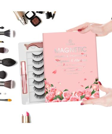 Shop Magnetic Eyelashes - 7 Pairs 3D Lashes with Strong Hold Eyeliner | Reusable & Easy to Apply - Buy Online on GoSupps.com
