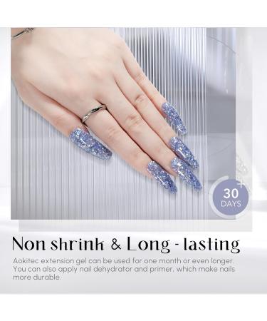 Buy Aokitec 60ml Nail Extension Gel (Diamond Violet) - UV Nail Polish for Salon & DIY | Best Acrylic & False Nail Assembly Gel - Buy Online on GoSupps.com
