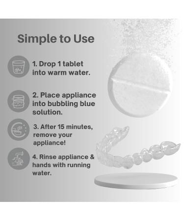 Retainer Cleaner Tablets - 1.5 Month Supply (42 Tablets) - Clean Retainers Mouth Guards Dentures - Removes Odor & Plaque (42 Pcs) 42 Count - Buy Online on GoSupps.com