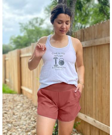 G4Free Women's Athletic Running Shorts 5 Inch with Pockets - Lightweight Workout & Tennis Shorts for Gym Exercise - Taupe Large - Buy Online on GoSupps.com