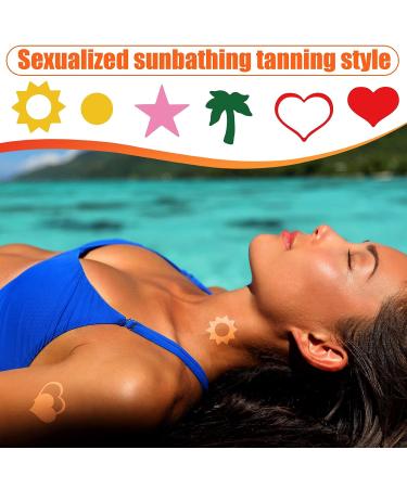 400-Piece Tanning Bed Stickers for Body, Funny Heart Labels, Self-Adhesive Sun Tan Stickers, 100 Pieces Per Roll - 1.2 x 0.8 Inches - Buy Online on GoSupps.com