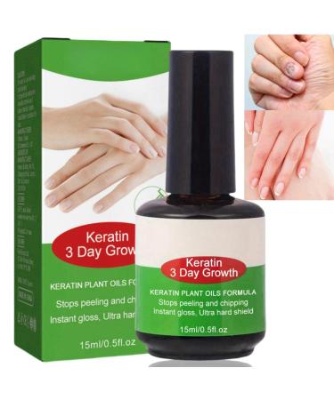 Keratin 3 Day Growth Nail Treatment & Strengthener Nail Growth and Strengthener Fast Keratin Nail Hardener Nail Hardener Oil Nail Polish Strengthener for Thin Nails Nail Strengthener for Damaged Nails