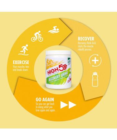 HIGH5 Recovery Drink | Whey Protein Isolate | Promotes Recovery | (Banana & Vanilla 450g) Banana & Vanilla 450 g (Pack of 1) - Buy Online on GoSupps.com