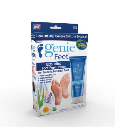 Ontel Genie Feet Exfoliating Foot Peel Cream, 4 Ounce