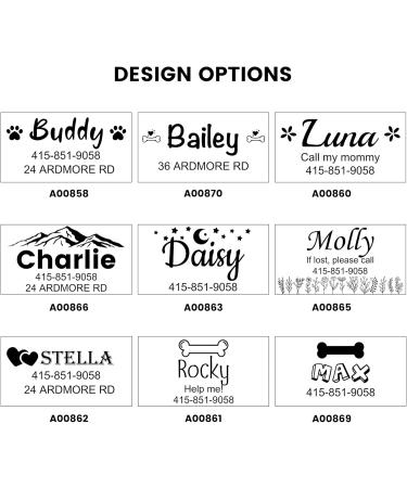 Personalized Gisurey Dog Brand - Durable Engraved Address Tag Noiseless Design & Easy Fastening for Your Four-Legged Friend - Buy Online on GoSupps.com