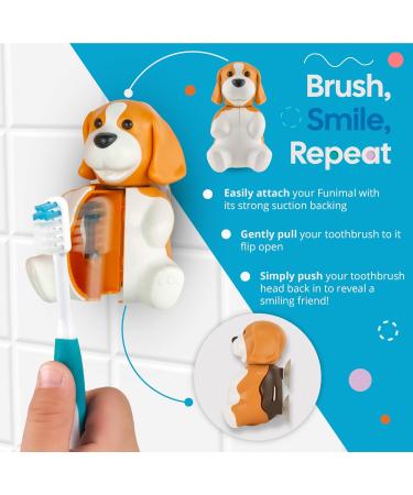 Flipper Fun Animal Turtle Toothbrush Cover | Kids Suction Cup Toothbrush Holder | Stylish Bathroom Toothbrush Holder - Buy Online on GoSupps.com