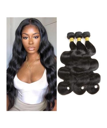 Tomyeus Human Hair Bundle Brazilian hair shaft 1 3 4 bundles Unpassed Brazilian body wave remy human hair extensions natural black color hair part extensions 20 22 24 26